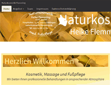 Tablet Screenshot of naturkosmetik-flemming.de